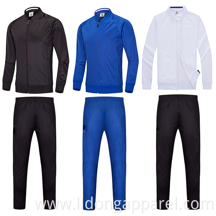 Wholesale Couple Plain Sports Blank Tracksuits Football Training Tracksuit Set Soccer Sport Suit Sweatsuit